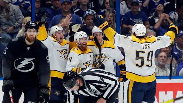 Ryan Ellis and Nashville Predators Celebrate