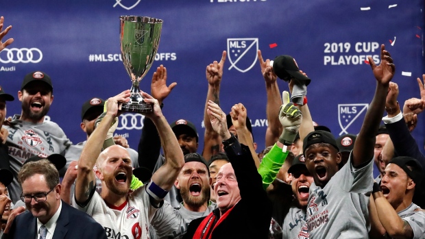Toronto FC Celebrate, The Canadian Press Toronto FC Celebrate