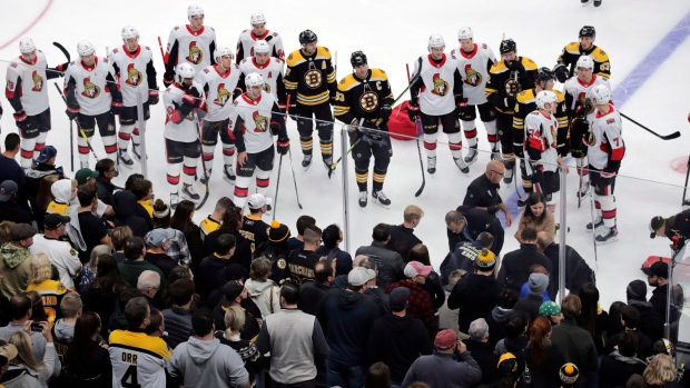 Ottawa Senators Boston Bruins, The Canadian Press Ottawa Senators Boston Bruins