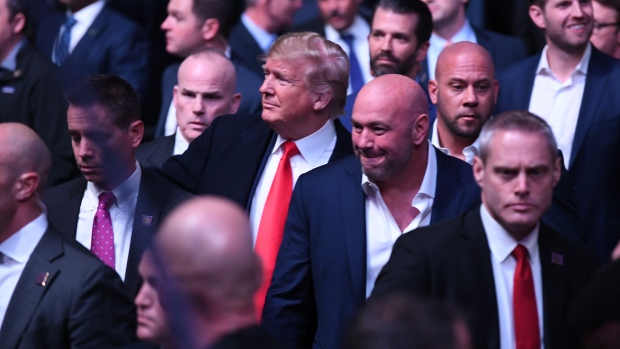 The Rock President Donald Trump Watch Masvidal Win Big At Ufc 244