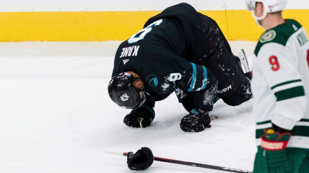 Evander Kane following slash from Ryan Hartman, The Canadian Press Evander Kane following slash from Ryan Hartman