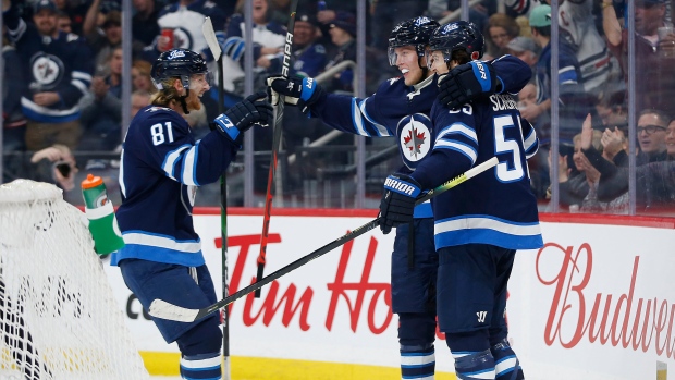 Winnipeg Jets celebrate