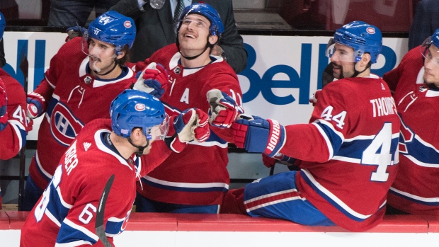 Montreal Canadiens celebrate, The Canadian Press Montreal Canadiens celebrate