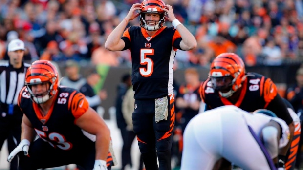 Finley struggles in debut, Bengals remain only winless team Article Image 0, The Canadian Press Finley struggles in debut, Bengals remain only winless team Article Image 0