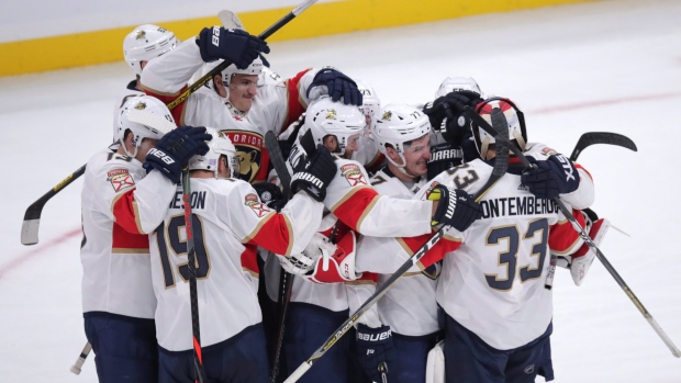 Florida Panthers celebrate , The Canadian Press Florida Panthers celebrate