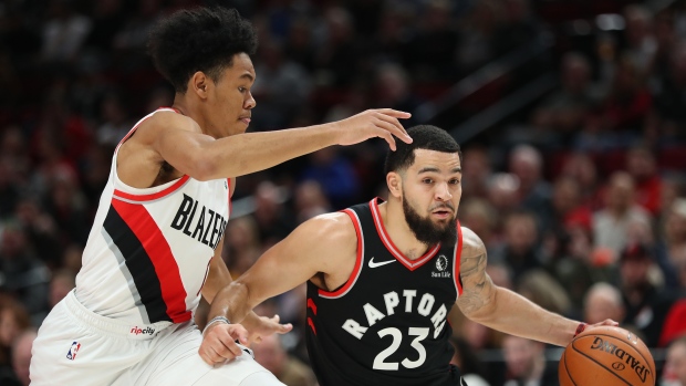 Fred VanVleet and Anfernee Simons, Abbie Parr/Getty Images) Fred VanVleet and Anfernee Simons