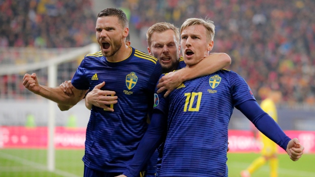 Sweden celebrates, The Canadian Press Sweden celebrates
