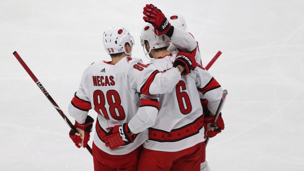 Carolina Hurricanes celebrate, The Canadian Press Carolina Hurricanes celebrate