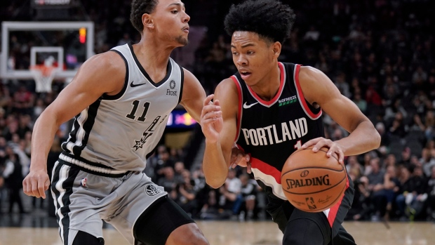 Bryn Forbes Anfernee Simons , The Canadian Press Bryn Forbes Anfernee Simons