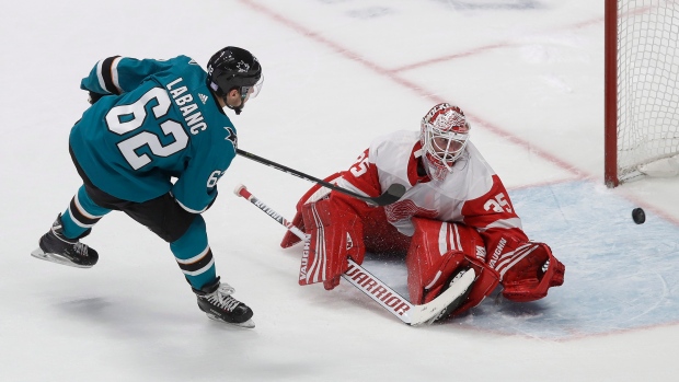 Kevin Labanc and Jimmy Howard, The Canadian Press Kevin Labanc and Jimmy Howard