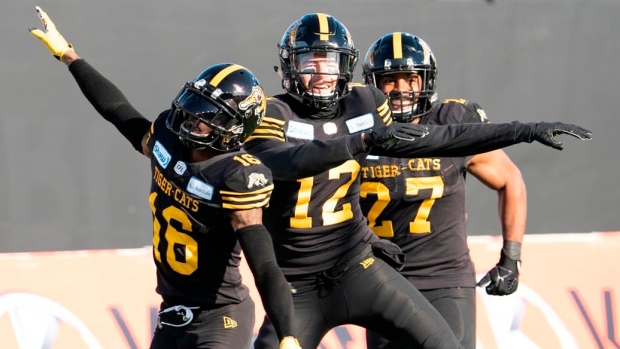 Tiger-Cats celebrate, The Canadian Press Tiger-Cats celebrate