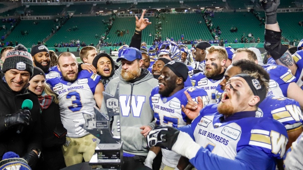 Blue Bombers Celebrate, The Canadian Press Blue Bombers Celebrate