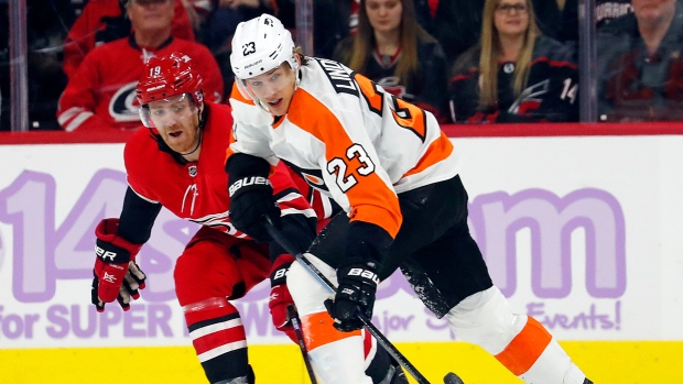 This was the best day.' Oskar Lindblom visits Flyers teammates