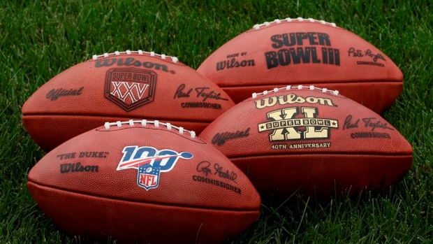 NFL footballs, The Canadian Press NFL footballs
