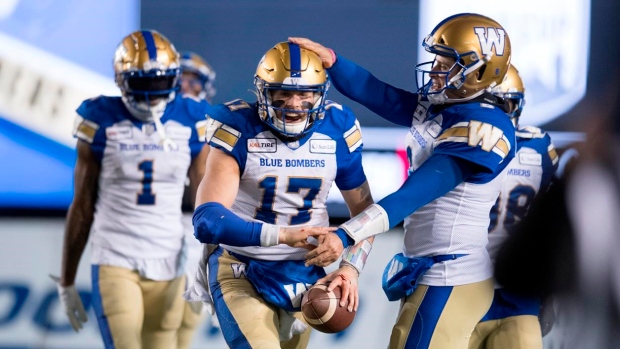 Winnipeg Blue Bombers celebrate