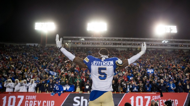 Blue Bombers dominate to end CFL's longest Grey Cup drought for Winnipeg 