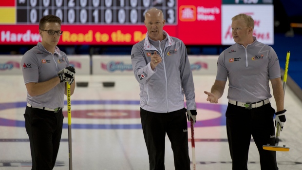 David Mathers, Glenn Howard and Scott Howard, Curling Canada David Mathers, Glenn Howard and Scott Howard