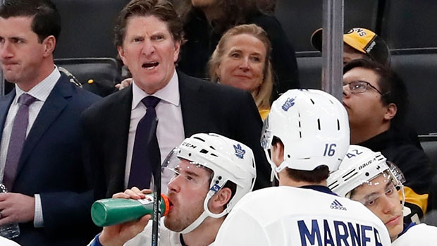 Mike Babcock and Mitch Marner