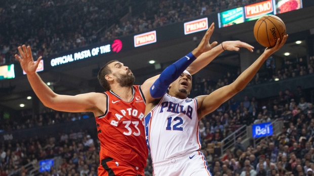 Marc Gasol and Tobias Harris