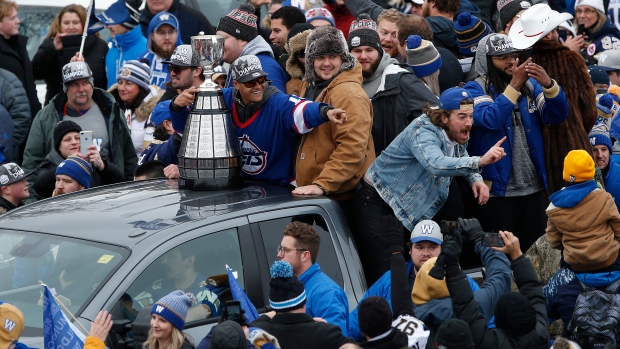 Blue Bombers Grey Cup parade in Winnipeg