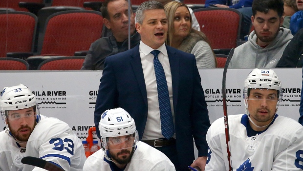 Leafs head coach Sheldon Keefe , The Canadian Press Leafs head coach Sheldon Keefe