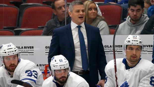 Leafs head coach Sheldon Keefe 