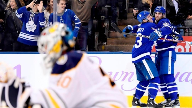 John Tavares and Travis Dermott 