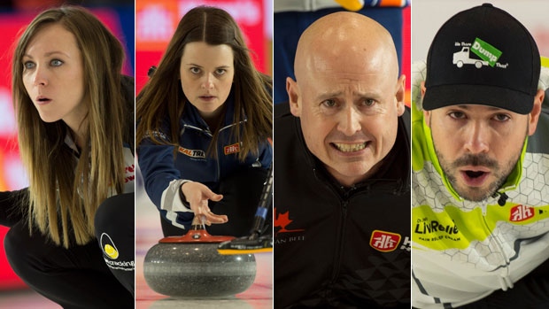 Rachel Homan, Tracy Fleury, Kevin Koe, John Epping, Curling Canada Rachel Homan, Tracy Fleury, Kevin Koe, John Epping