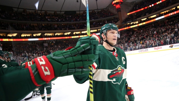 Mikko Koivu scores his first goal with the Columbus Blue Jackets