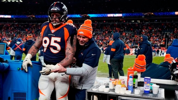 Broncos place Derek Wolfe on injured reserve , The Canadian Press Broncos place Derek Wolfe on injured reserve