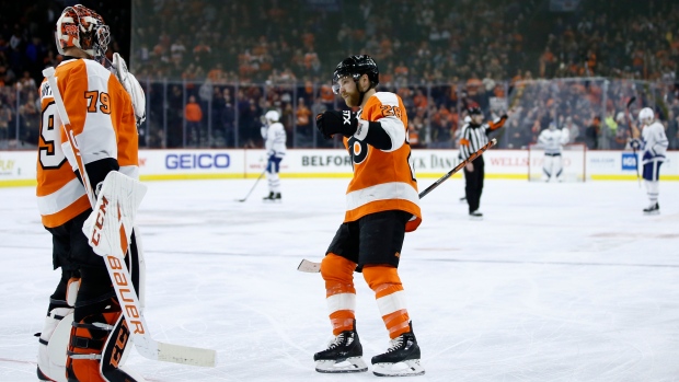 Carter Hart Claude Giroux, The Canadian Press Carter Hart Claude Giroux