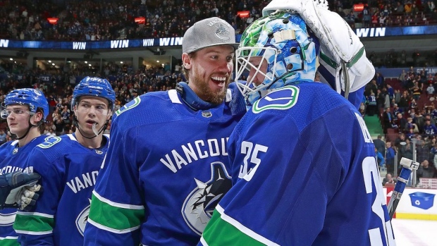 Thatcher Demko Jacob Markstrom Canucks Thatcher Demko Jacob Markstrom Canucks