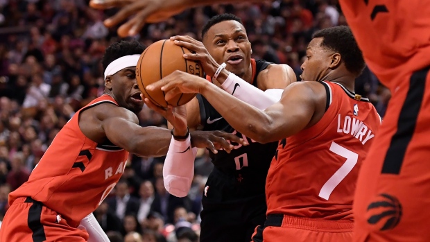 Toronto Raptors handle James Harden but can't corral rest of ...