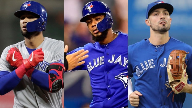 Lourdes Gurriel Jr. Teoscar Hernandez Randal Grichuk, Canadian Press/Canadian Press/Getty Images Lourdes Gurriel Jr. Teoscar Hernandez Randal Grichuk