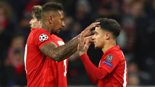 Philippe Coutinho Jerome Boateng, The Canadian Press Philippe Coutinho Jerome Boateng