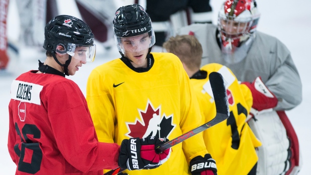 Dylan Cozens and Peyton Krebs, The Canadian Press Dylan Cozens and Peyton Krebs