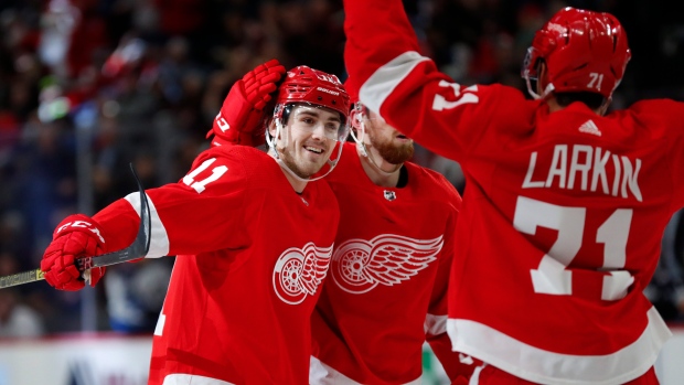 Detroit Red WIngs celebrate, The Canadian Press Detroit Red WIngs celebrate