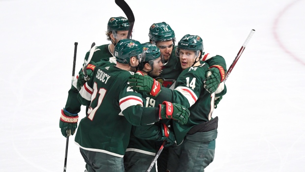 Minnesota Wild celebrate , The Canadian Press Minnesota Wild celebrate