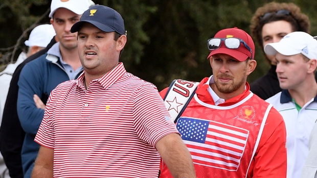 Patrick Reed, caddie Kessler Karain, The Canadian Press Patrick Reed, caddie Kessler Karain