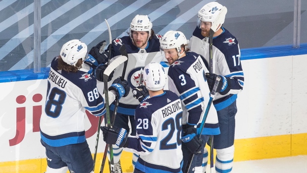 Winnipeg Jets celebrate