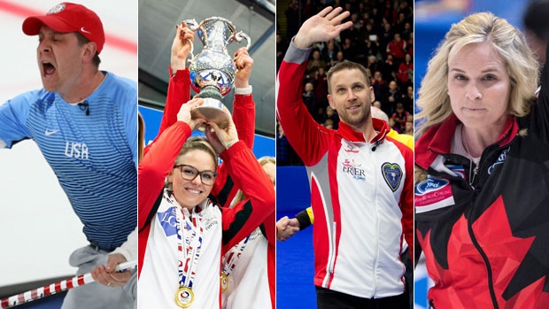 John Shuster, Alina Paetz, Brad Gushue, Jennifer Jones