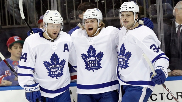 Toronto Maple Leafs Auston Matthews William Nylander and Mitch