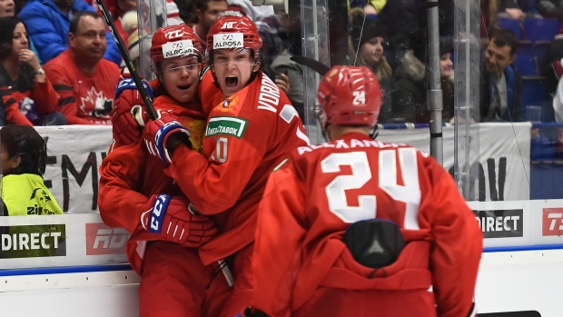 Russia celebrates, Images on Ice Russia celebrates