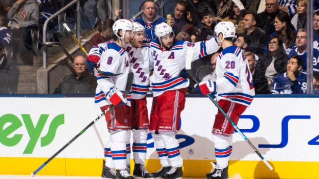 New York Rangers celebrate 