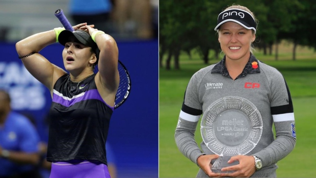 Bianca Andreescu and Brooke Henderson, The Canadian Press Bianca Andreescu and Brooke Henderson