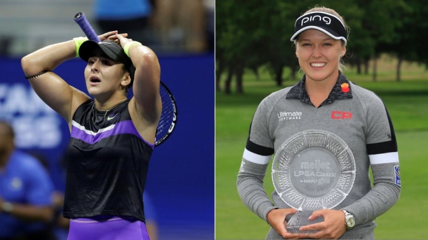 Bianca Andreescu and Brooke Henderson