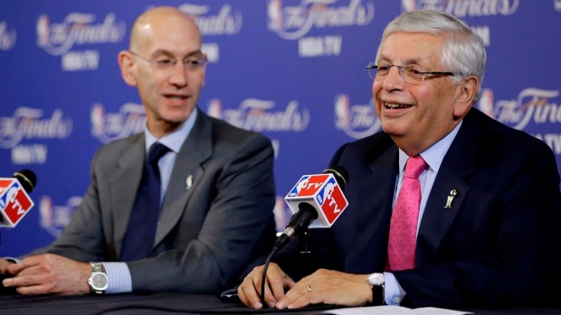 Adam Silver and David Stern