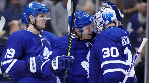 Toronto Maple Leafs celebrate, The Canadian Press Toronto Maple Leafs celebrate