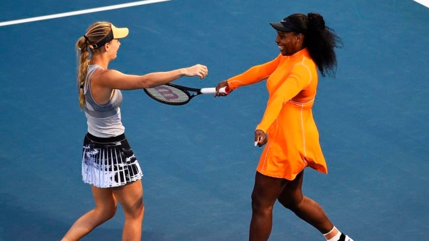 Serena Williams and Caroline Wozniacki