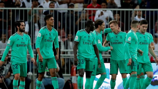 Watch Toni Kroos score direct from a corner as Real Madrid take on